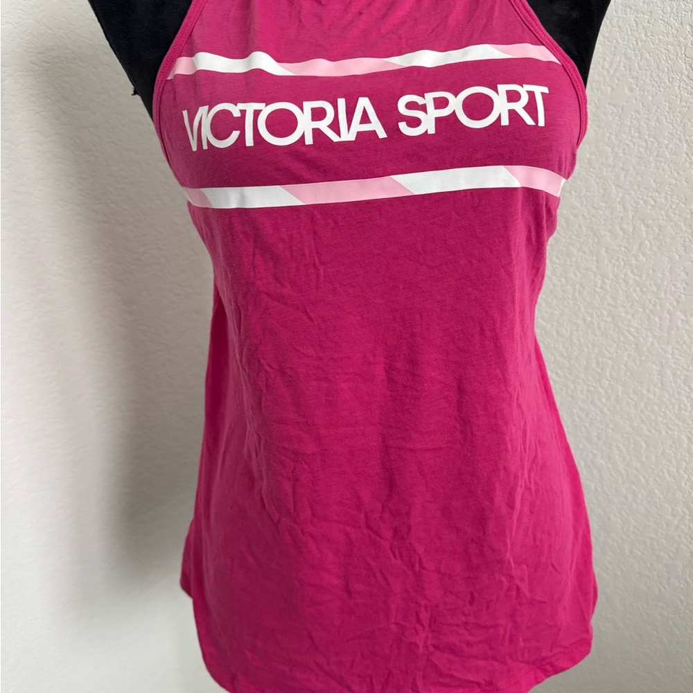 Victoria's Secret Pink and Black Tank Top